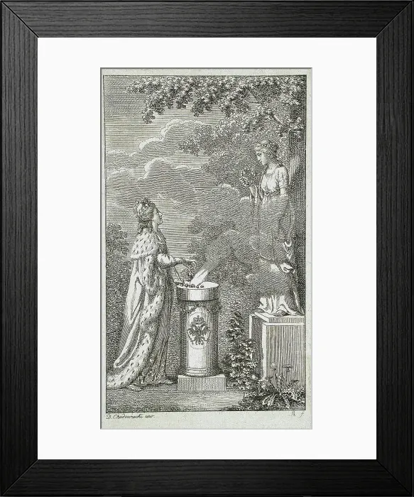 Framed Print : Illustration for Good Human Characteristics, 1789. Creator: Daniel Nikolaus Chodowiecki Framed Print : Illustration for Good Human Characteristics, 1789. Creator: Daniel Nikolaus Chodowiecki