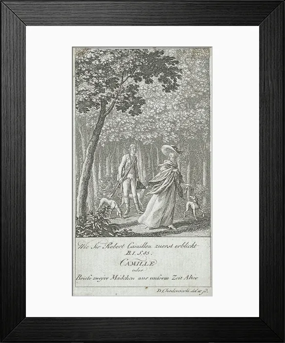 Framed Print : Title Page for Camille, 1787. Creator: Daniel Nikolaus Chodowiecki Framed Print : Title Page for Camille, 1787. Creator: Daniel Nikolaus Chodowiecki