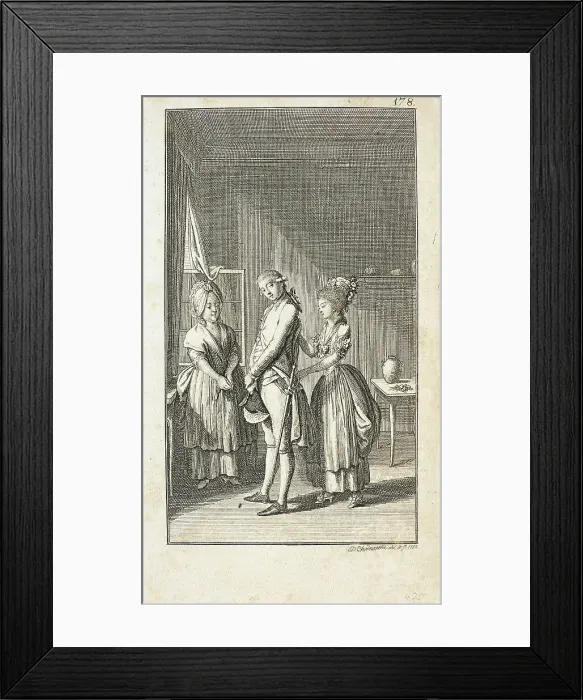 Framed Print : Illustration for Phil Engelhard's Poems, 1782. Creator: Daniel Nikolaus Chodowiecki