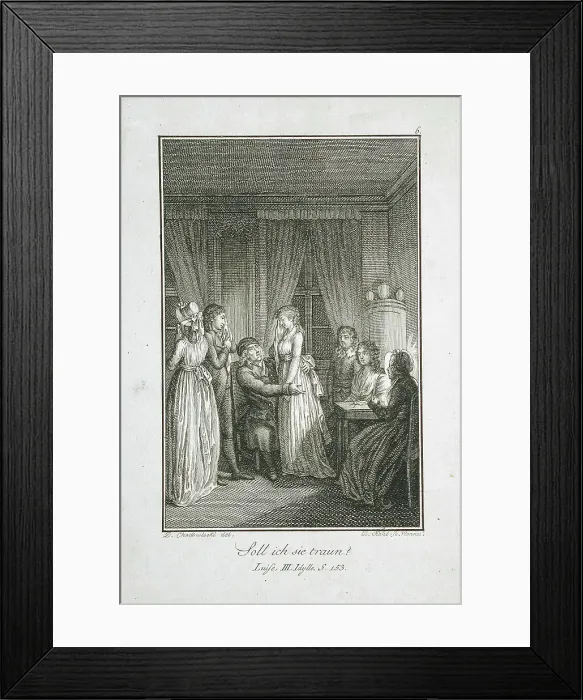 Framed Print : Illustration for Becker's Almanac for 1798, c1798. Creator: Daniel Nikolaus Chodowiecki Framed Print : Illustration for Becker's Almanac for 1798, c1798. Creator: Daniel Nikolaus Chodowiecki