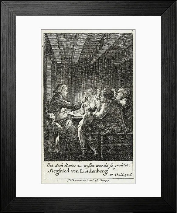 Framed Print : Plate 1 for J.G. Muller's Siegfried von Lindenberg, 1783. Creator: Daniel Nikolaus Chodowiecki Framed Print : Plate 1 for J.G. Muller's Siegfried von Lindenberg, 1783. Creator: Daniel Nikolaus Chodowiecki