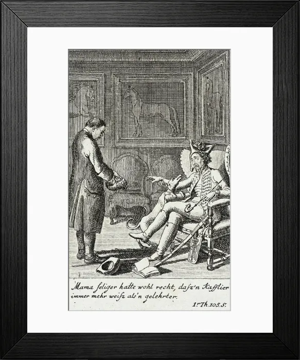 Framed Print : Plate 2 for J.G. Muller's Siegfried von Lindenberg, 1783. Creator: Daniel Nikolaus Chodowiecki
