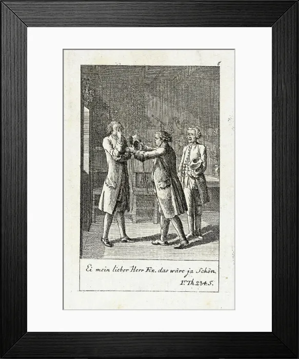 Framed Print : Plate 5 for J.G. Muller's Siegfried von Lindenberg, 1783. Creator: Daniel Nikolaus Chodowiecki Framed Print : Plate 5 for J.G. Muller's Siegfried von Lindenberg, 1783. Creator: Daniel Nikolaus Chodowiecki