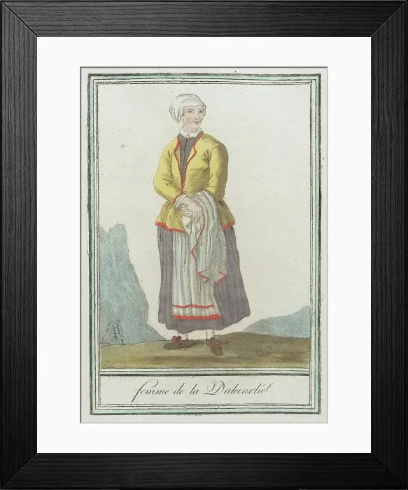 Framed Print : Costumes de Différents Pays, Femme de la Dalecarlie, c1797. Creator: Jacques Grasset de Saint-Sauveur Framed Print : Costumes de Différents Pays, Femme de la Dalecarlie, c1797. Creator: Jacques Grasset de Saint-Sauveur