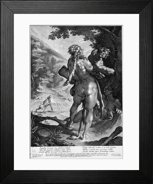 Framed Print : Hercules and Antaeus, 1610. Creator: Lucas Kilian Framed Print : Hercules and Antaeus, 1610. Creator: Lucas Kilian