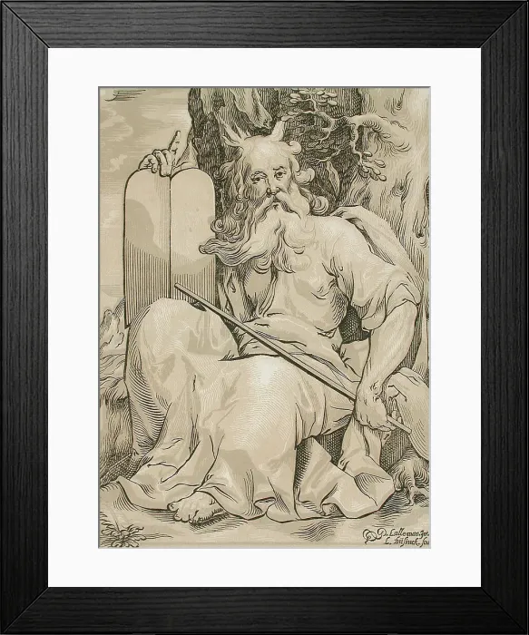 Framed Print : Moses with the Tablets of Law, 1623 / 30. Creator: Ludolph Busing Framed Print : Moses with the Tablets of Law, 1623 / 30. Creator: Ludolph Busing