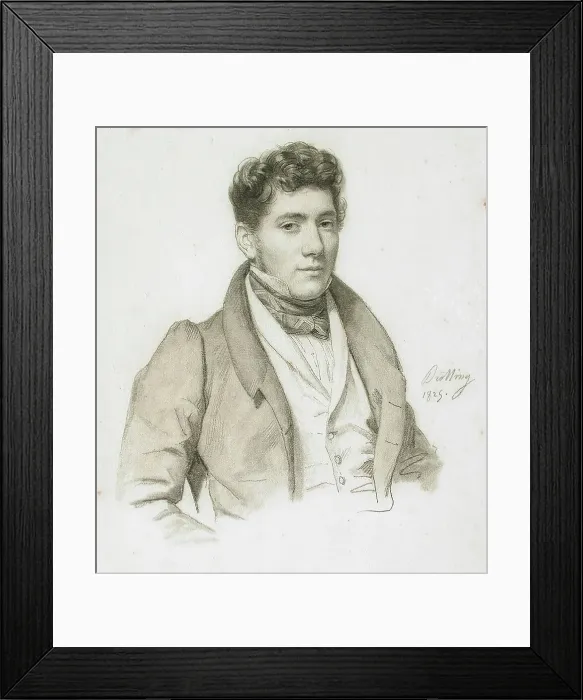 Framed Print : Portrait of a Young Man, 1825. Creator: Michel Martin Drolling Framed Print : Portrait of a Young Man, 1825. Creator: Michel Martin Drolling