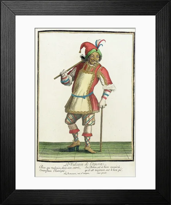 Framed Print : Recueil des modes de la cour de France, Le Vulcain de l'Opera, between c1678 and c1693. Creator: Nicolas Bonnart Framed Print : Recueil des modes de la cour de France, Le Vulcain de l'Opera, between c1678 and c1693. Creator: Nicolas Bonnart