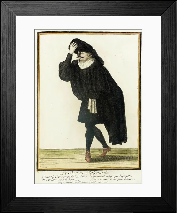Framed Print : Recueil des modes de la cour de France, Le Docleur Baloüarde, between c1678 and c1693. Creator: Nicolas Bonnart Framed Print : Recueil des modes de la cour de France, Le Docleur Baloüarde, between c1678 and c1693. Creator: Nicolas Bonnart