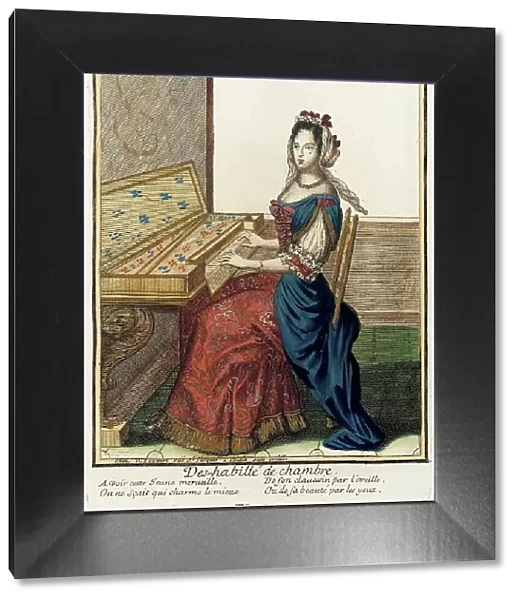 Recueil des modes de la cour de France, Des-habillé de Chambre, between c1682 and c1685. Creator: Nicolas Bonnart