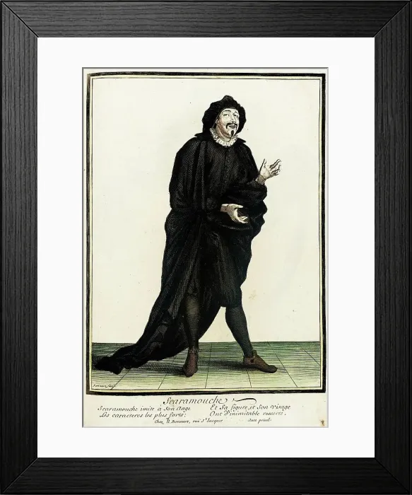 Framed Print : Recueil des modes de la cour de France, Scaramouche, between c1678 and c1693. Creator: Nicolas Bonnart Framed Print : Recueil des modes de la cour de France, Scaramouche, between c1678 and c1693. Creator: Nicolas Bonnart