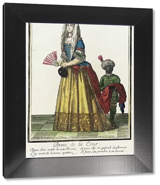 Recueil des modes de la cour de France, Dame de la Cour, between c1678 and c1693. Creator: Nicolas Bonnart