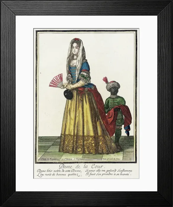 Framed Print : Recueil des modes de la cour de France, Dame de la Cour, between c1678 and c1693. Creator: Nicolas Bonnart Framed Print : Recueil des modes de la cour de France, Dame de la Cour, between c1678 and c1693. Creator: Nicolas Bonnart