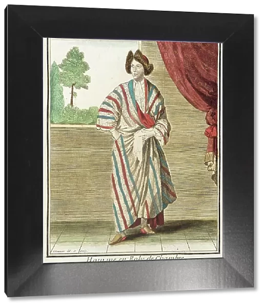 Recueil des modes de la cour de France, Homme en Robe de Chambre, 1676. Creator: Nicolas Bonnart