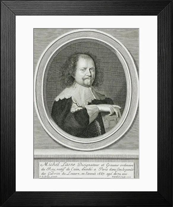 Framed Print : Michel Lasne, 1700. Creator: Nicolas Habert Framed Print : Michel Lasne, 1700. Creator: Nicolas Habert