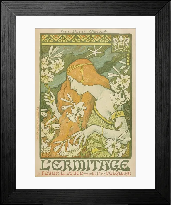 Framed Print : L'Ermitage, 1897. Creator: Paul Berthon Framed Print : L'Ermitage, 1897. Creator: Paul Berthon
