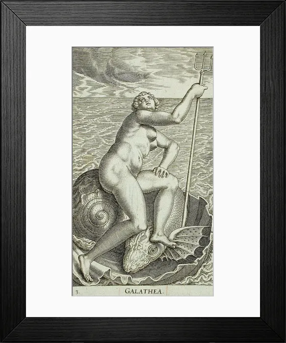 Framed Print : Galathea, 1587. Creator: Philip Galle Framed Print : Galathea, 1587. Creator: Philip Galle