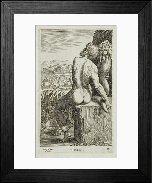 Framed Print : Tibris, 1586. Creator: Philip Galle Framed Print : Tibris, 1586. Creator: Philip Galle