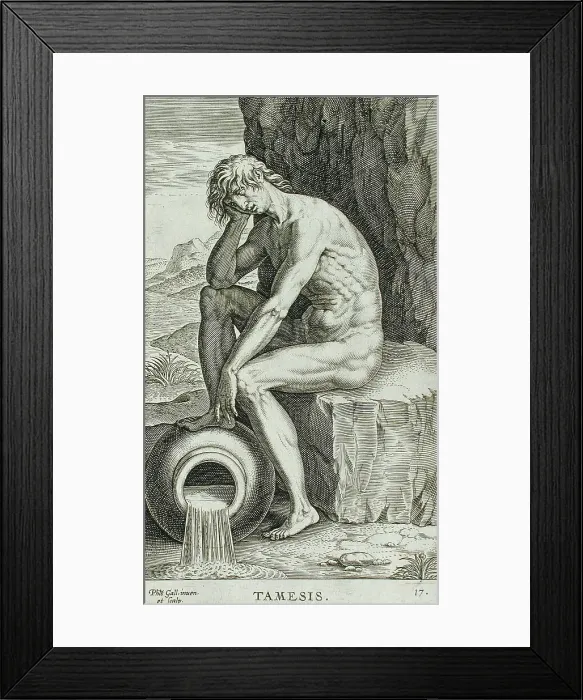 Framed Print : Tamesis, 1586. Creator: Philip Galle Framed Print : Tamesis, 1586. Creator: Philip Galle