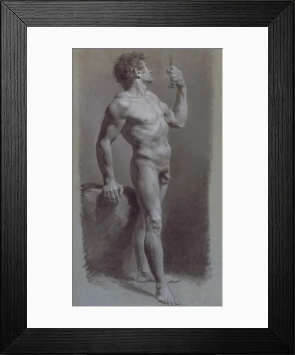 Framed Print : Study of a Man, between c1810 and c1820. Creator: Pierre-Paul Prud'hon Framed Print : Study of a Man, between c1810 and c1820. Creator: Pierre-Paul Prud'hon