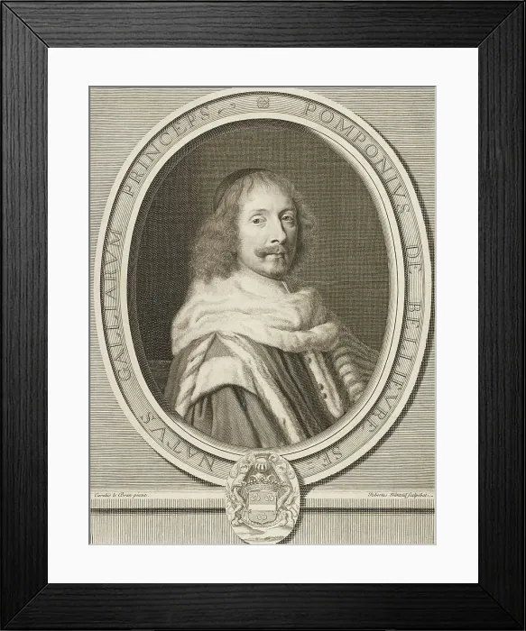 Framed Print : Pompone II de Bellièvre, 1657. Creator: Robert Nanteuil Framed Print : Pompone II de Bellièvre, 1657. Creator: Robert Nanteuil