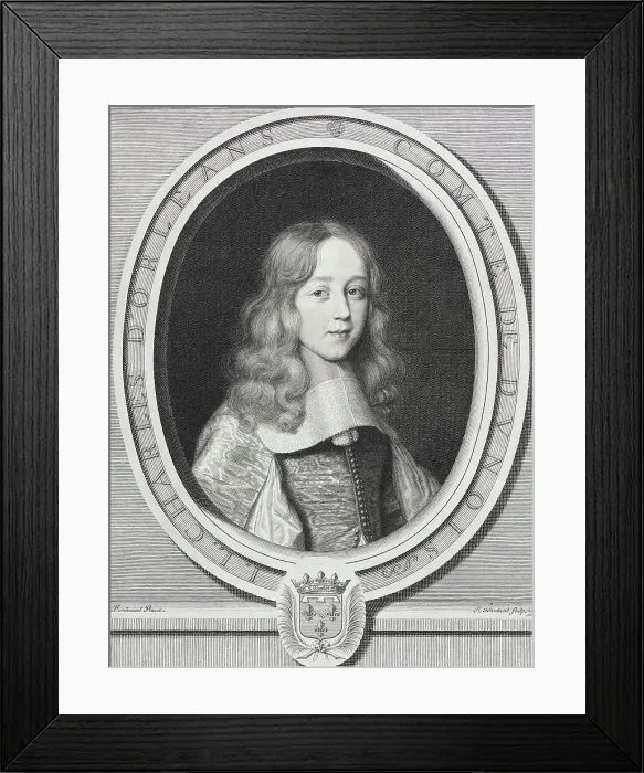 Framed Print : Charles d'Orléans-Longueville, Comte de Dunois, 1660. Creator: Robert Nanteuil Framed Print : Charles d'Orléans-Longueville, Comte de Dunois, 1660. Creator: Robert Nanteuil