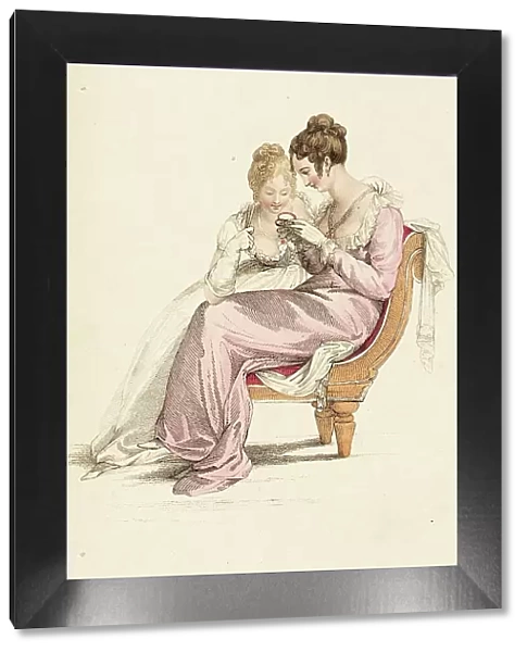 Fashion Plate (Evening or Full Dress), 1810. Creator: Rudolph Ackermann