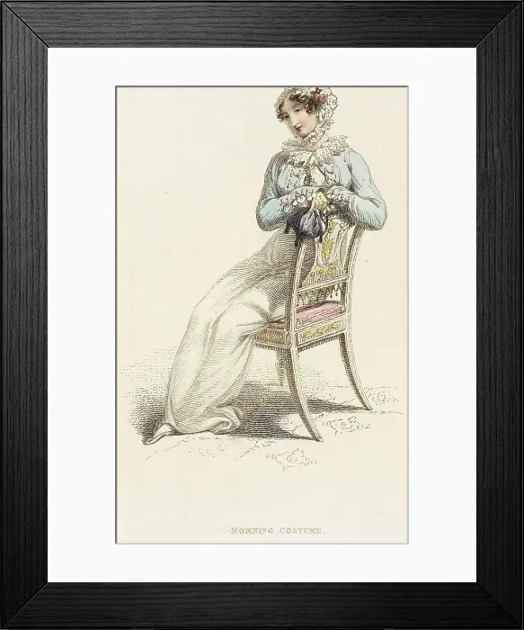 Framed Print : Fashion Plate (Morning Costume), 1812. Creator: Rudolph Ackermann Framed Print : Fashion Plate (Morning Costume), 1812. Creator: Rudolph Ackermann