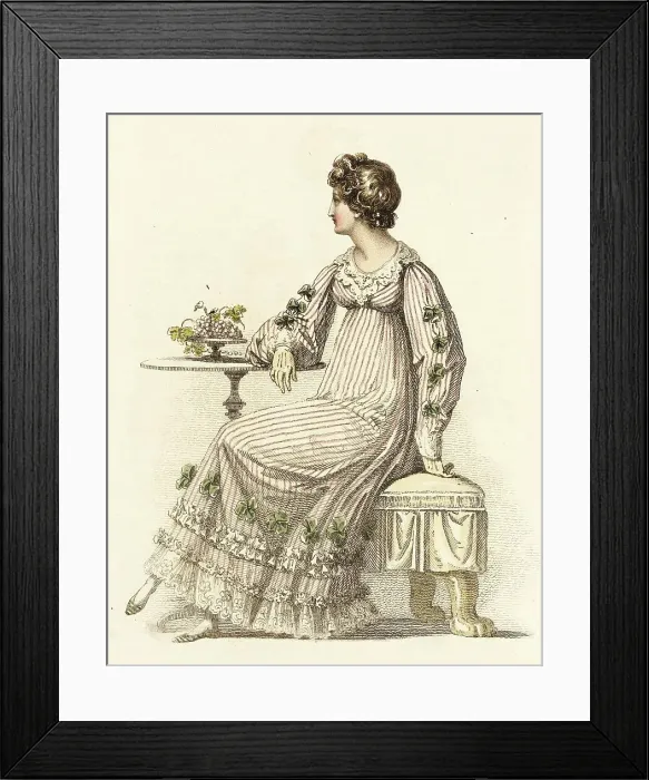 Framed Print : Fashion Plate (Half Dress), 1816. Creator: Rudolph Ackermann Framed Print : Fashion Plate (Half Dress), 1816. Creator: Rudolph Ackermann