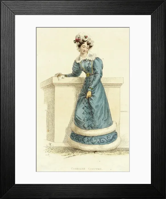 Framed Print : Fashion Plate (Carriage Costume), 1826. Creator: Rudolph Ackermann Framed Print : Fashion Plate (Carriage Costume), 1826. Creator: Rudolph Ackermann