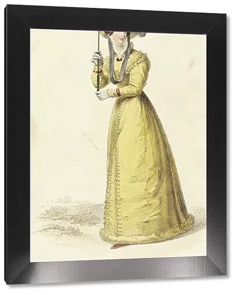 Fashion Plate (Walking Dress), 1826. Creator: Rudolph Ackermann