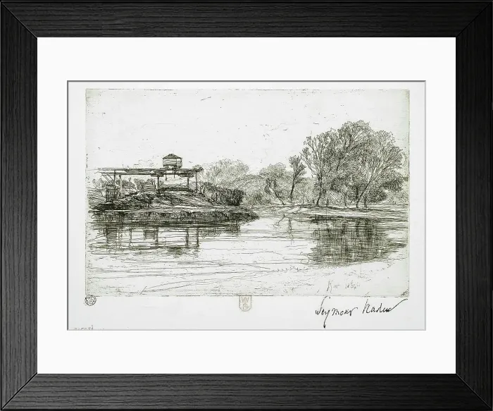 Framed Print : Railway Encroachment, 1864. Creator: Francis Seymour Haden Framed Print : Railway Encroachment, 1864. Creator: Francis Seymour Haden