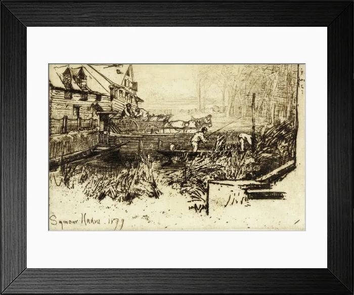 Framed Print : Dusty Millers, 1877. Creator: Francis Seymour Haden Framed Print : Dusty Millers, 1877. Creator: Francis Seymour Haden