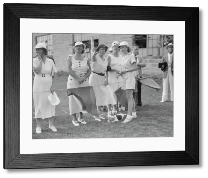 Framed Print : Dog show, East Hampton, Long Island, between 1933 and 1942. Creator: Arnold Genthe Framed Print : Dog show, East Hampton, Long Island, between 1933 and 1942. Creator: Arnold Genthe