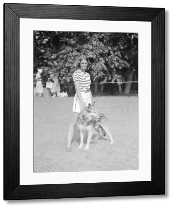 Framed Print : Dog show, East Hampton, Long Island, between 1933 and 1942. Creator: Arnold Genthe Framed Print : Dog show, East Hampton, Long Island, between 1933 and 1942. Creator: Arnold Genthe