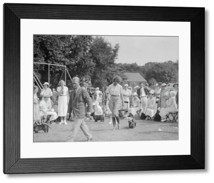 Framed Print : Dog show, East Hampton, Long Island, between 1933 and 1942. Creator: Arnold Genthe Framed Print : Dog show, East Hampton, Long Island, between 1933 and 1942. Creator: Arnold Genthe