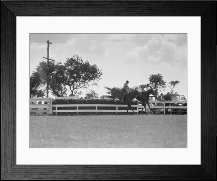 Framed Print : East Hampton horse show, 1932. Creator: Arnold Genthe Framed Print : East Hampton horse show, 1932. Creator: Arnold Genthe