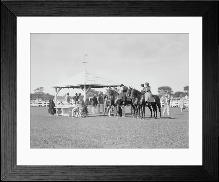 Framed Print : East Hampton horse show, 1932. Creator: Arnold Genthe