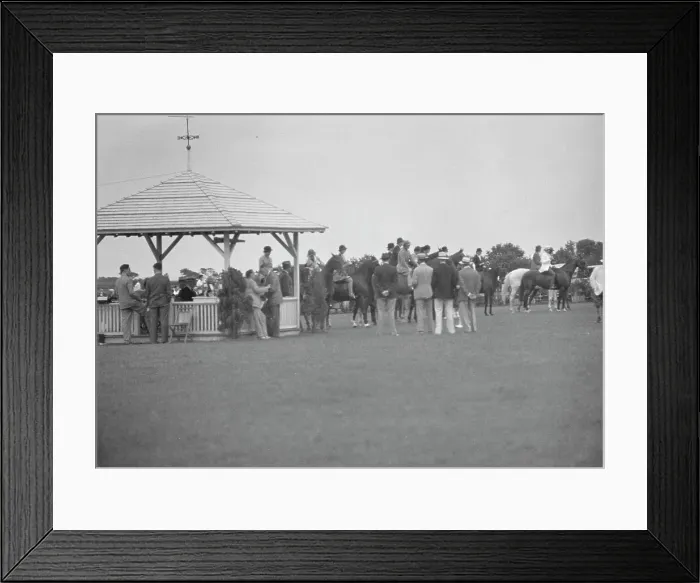 Framed Print : East Hampton horse show, 1933. Creator: Arnold Genthe Framed Print : East Hampton horse show, 1933. Creator: Arnold Genthe