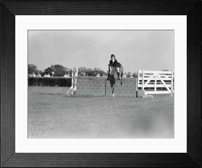 Framed Print : East Hampton horse show, 1934. Creator: Arnold Genthe Framed Print : East Hampton horse show, 1934. Creator: Arnold Genthe