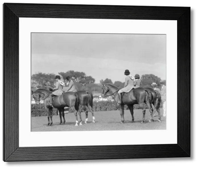 Framed Print : East Hampton horse show, 1934. Creator: Arnold Genthe Framed Print : East Hampton horse show, 1934. Creator: Arnold Genthe