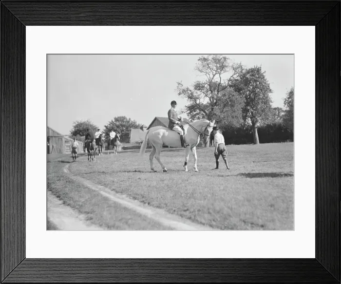 Framed Print : East Hampton horse show, 1936. Creator: Arnold Genthe Framed Print : East Hampton horse show, 1936. Creator: Arnold Genthe