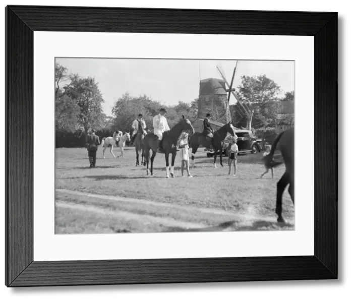 Framed Print : East Hampton horse show, 1936. Creator: Arnold Genthe Framed Print : East Hampton horse show, 1936. Creator: Arnold Genthe