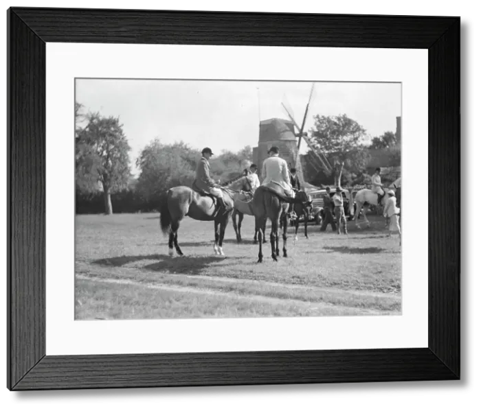 Framed Print : East Hampton horse show, 1936. Creator: Arnold Genthe Framed Print : East Hampton horse show, 1936. Creator: Arnold Genthe