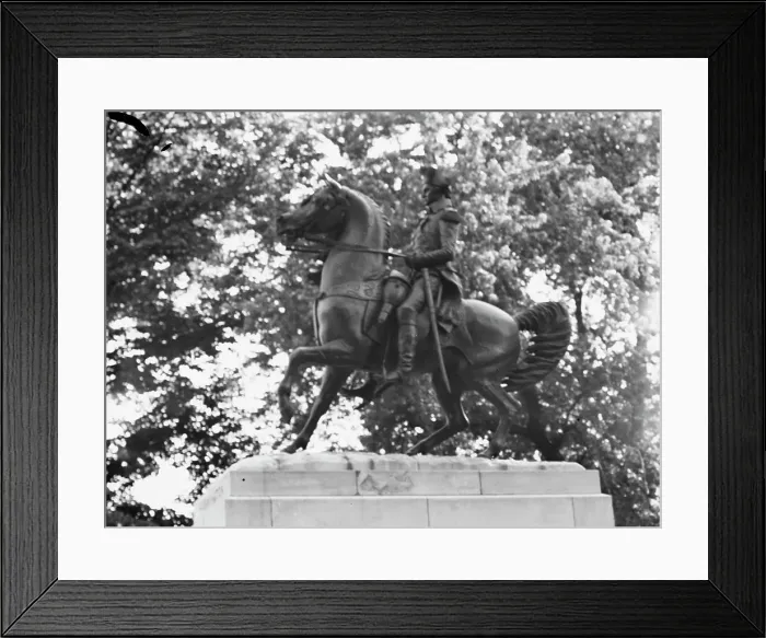 Framed Print : George Washington - Equestrian statues in Washington, D.C. between 1911 and 1942. Creator: Arnold Genthe Framed Print : George Washington - Equestrian statues in Washington, D.C. between 1911 and 1942. Creator: Arnold Genthe