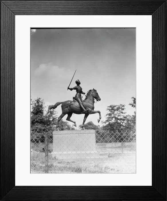 Framed Print : Joan of Arc - Equestrian statues in Washington, D.C. between 1922 and 1942. Creator: Arnold Genthe Framed Print : Joan of Arc - Equestrian statues in Washington, D.C. between 1922 and 1942. Creator: Arnold Genthe