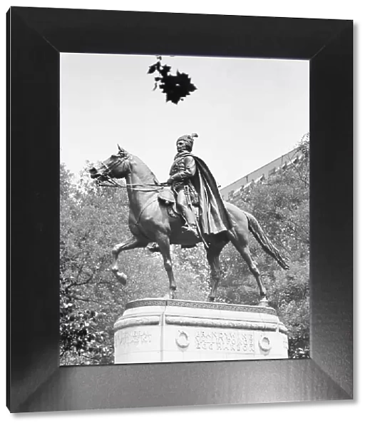 Casimir Pulaski - Equestrian statues in Washington, D.C. between 1911 and 1942. Creator: Arnold Genthe
