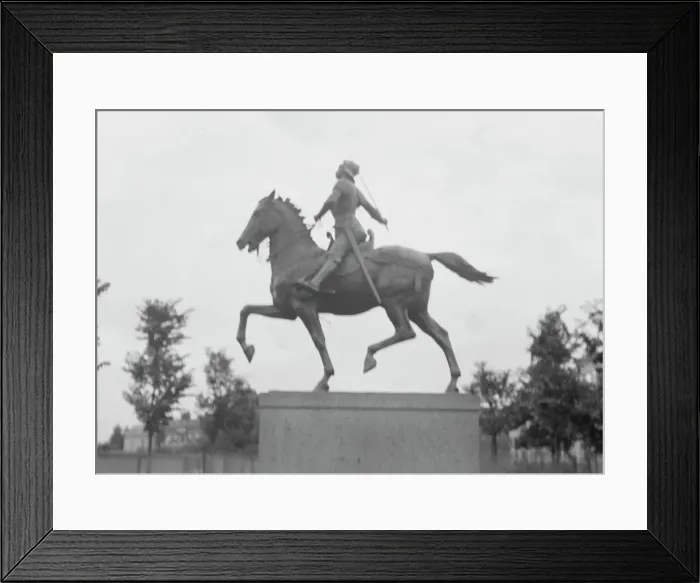 Framed Print : Joan of Arc - Equestrian statues in Washington, D.C. between 1922 and 1942. Creator: Arnold Genthe Framed Print : Joan of Arc - Equestrian statues in Washington, D.C. between 1922 and 1942. Creator: Arnold Genthe