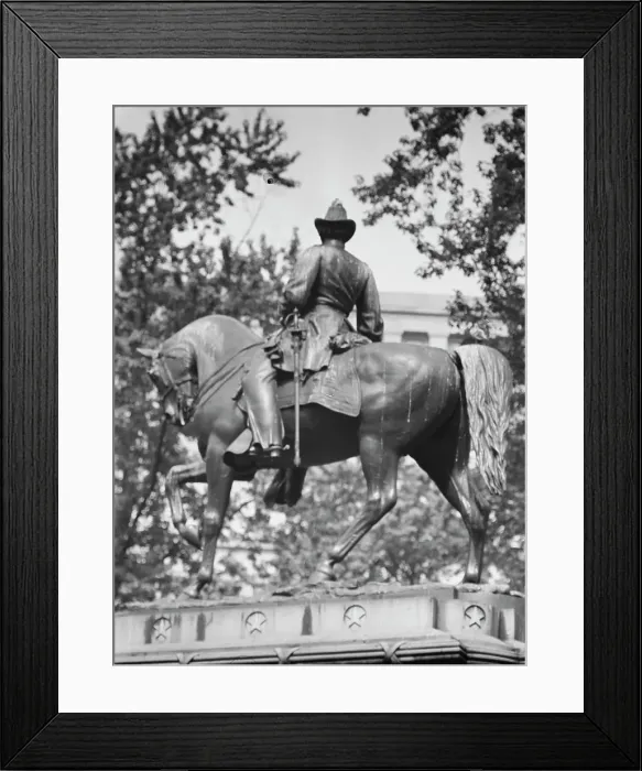Framed Print : James B. McPherson - Equestrian statues in Washington, D.C. between 1911 and 1942. Creator: Arnold Genthe Framed Print : James B. McPherson - Equestrian statues in Washington, D.C. between 1911 and 1942. Creator: Arnold Genthe