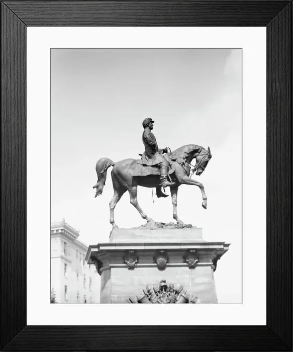 Framed Print : George B. McClellan - Equestrian statues in Washington, D.C. between 1911 and 1942. Creator: Arnold Genthe Framed Print : George B. McClellan - Equestrian statues in Washington, D.C. between 1911 and 1942. Creator: Arnold Genthe